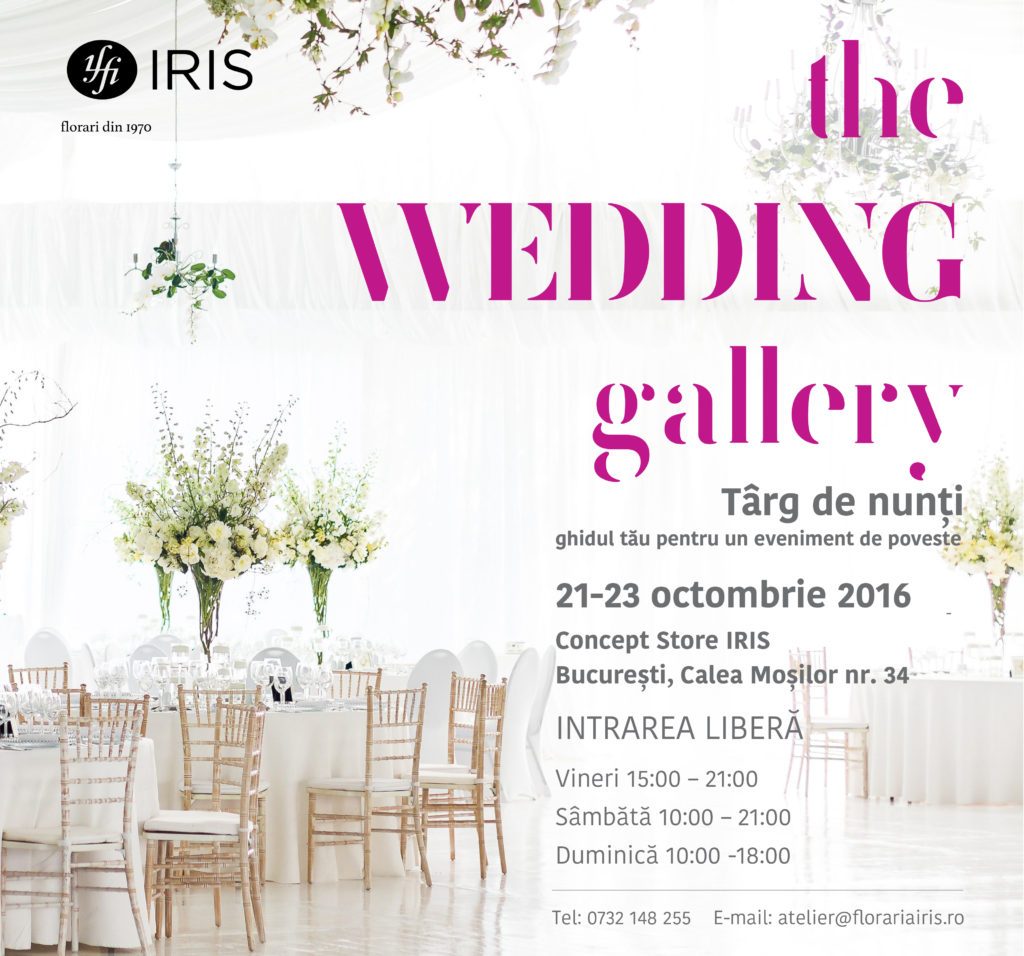 Tendințele anului 2017 pentru o nuntă de vis la The Wedding Gallery, în Concept Store IRIS