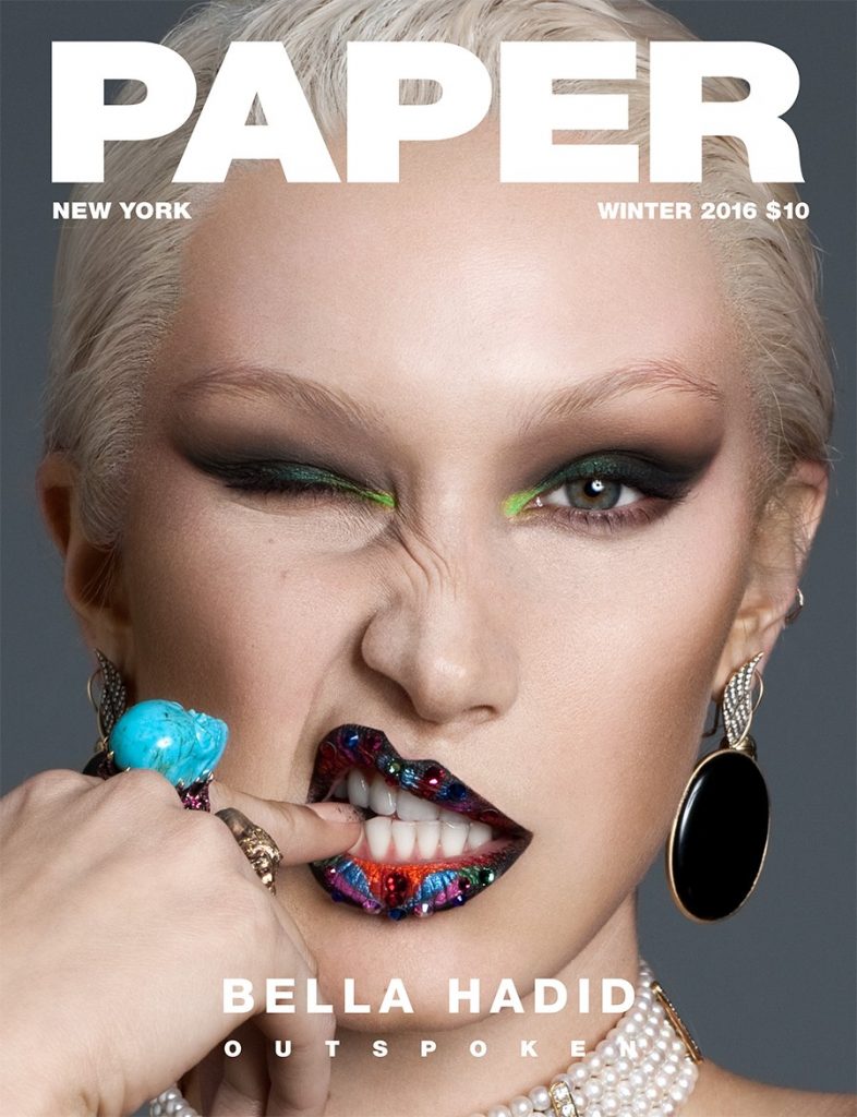 bella hadid a pozat pentru paper magazine