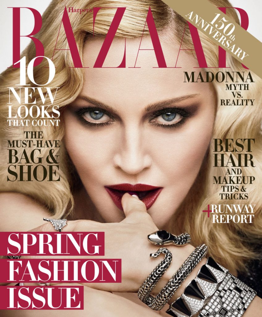 madonna a pozat pentru editia aniversala harpers bazaar