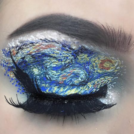 Un make-up artist din Londra transformă pleoapele în picturi celebre