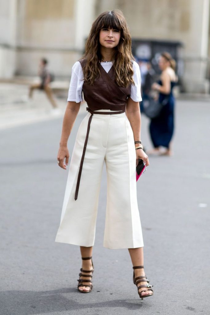Idei de styling pentru pantalonii culotte